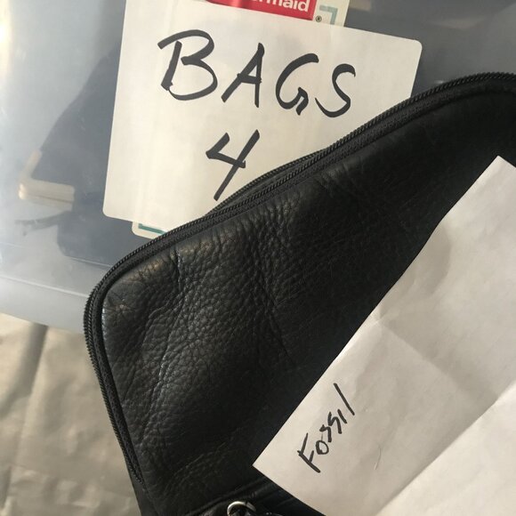 Fossil Black Leather Womens Backpack With Adjustable Straps - Picture 12 of 12